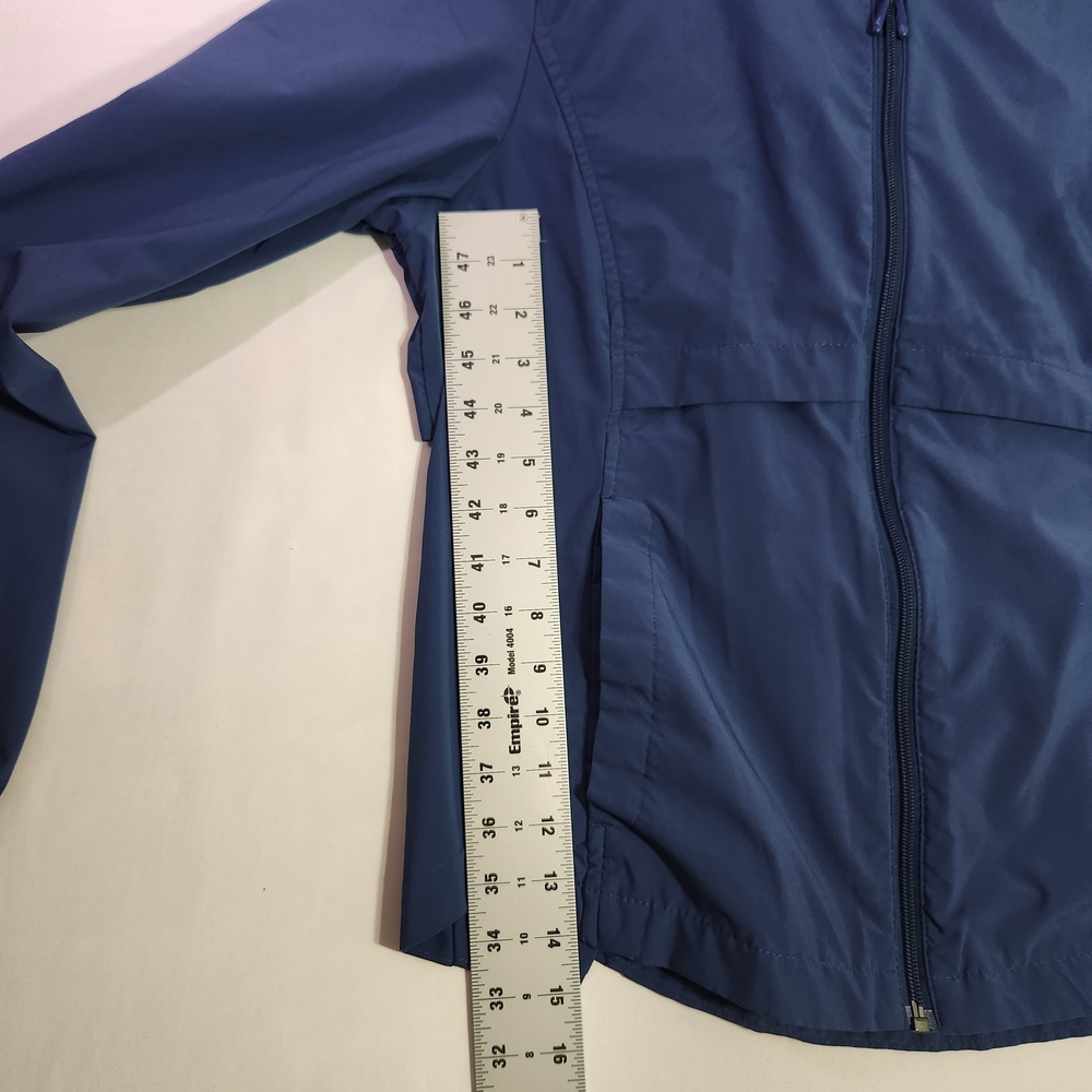 ⭐️Gerry Women's Packable Rain Jacket Blue Hooded Windbreaker Waterproof Large - Picture 6 of 6
